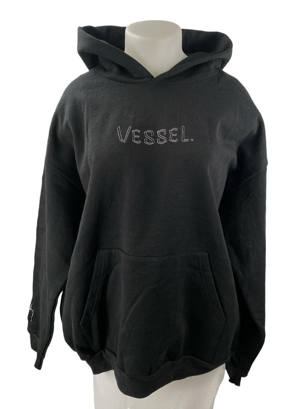 Vessel Women's Black Hoodie Hooded Logo Long Sleeve Sweatshirt Top Size XXXL